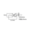 Accesorios DIY Plata de Ley S925 Colgante de Pendiente de Perla Conector de Extensión Doble Tapa de Perla Base Vacía Montura de Plata Semiacabada