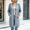 Novo cardigã de botões de comprimento longo de Natal, suéter casaco de moda estampado outono e inverno personalizado casual para mulheres