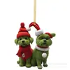 Colgante Navideño para Perro Transfronterizo Decoración de Árbol de Navidad Colgante para Coche Decoraciones para el Hogar Colgante