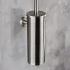 Escova de Vaso Sanitário Banheiro Aço Inoxidável 304 Piso Suporte Escova de Limpeza de Vaso Sanitário Sem Perfuração à Prova de Odor Cabo Longo Parede Montada Conjunto de Vaso Sanitário