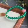 Pulsera de Ágata Gris Natural Flor de Loto, Pulsera de Calcedonia Hecha a Mano para Mujer, Regalo para Mejor Amiga, Disponible para Dropshipping