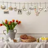 Nuevos Adornos Colgantes de Zanahoria de Madera de Pascua Transfronterizos Conejo Huevo Colgante de Árbol de Primavera Decoraciones para el Hogar