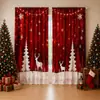 Amazon Venda Quente Transfronteiriça Cortinas com Impressão Digital Série de Natal Decoração de Casa Cortinas Blackout SHIEN Dropshipping