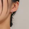 Pendientes Geométricos Europeos y Americanos Transfronterizos Microincrustados de Circonita para Mujer Venta al por Mayor Pendientes de Nicho Francés de Alta Gama Pendientes Exquisitos Joyería