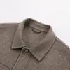 Chaqueta de hombre hecha a mano 2026 otoño e invierno solapa estilo ropa de trabajo juvenil business casual lana doble cara abrigo corto
