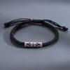 Pulseira de Prata Masculina tendência nicho simples padrão de segurança pulseira trançada joia de Ano Novo ano de nascimento presente para namorado