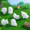Paisaje en miniatura, linda figura de cachorro de pelo rizado brillante, decoración DIY, accesorio de bolsa sorpresa, pequeño adorno de escritorio o de coche
