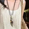 Nuevo Collar Largo de Plumas Estilo Zen Chino para Mujer, Cadena de Suéter Apilada Estilo Étnico Retro, Nuevos Accesorios Bohemios