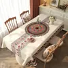 Toalha de Mesa Estilo Étnico, Impermeável, à Prova de Óleo, Não Precisa Lavar, Resistente ao Calor, Luxo Leve, Sensação de Alta Qualidade, Toalha de Mesa Retangular Boêmia
