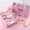 Cuerda para el cabello para niños coreanos Accesorios para el cabello Pinza para el cabello para niñas Set de gomas para bebé Corona de princesa Sello pequeño para el cabello Flor para el cabello Cuerda para el cabello