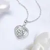 Collar de Corazón de Amante de Plata de Ley S925 para Mujer, Diseño Moderno y Lujoso, Cadena para Clavícula con Circonita en Forma de Corazón, Regalo de San Valentín