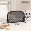 Bolsa de Maquillaje de Malla con Forma de Corazón Transfronteriza, Bolsa Portátil para Guardar Artículos de Tocador, Bolsa para Guardar Labiales, Bolsa Sencilla de Maquillaje para Viaje