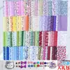 Colcha Cien Familias Hecha a Mano DIY Patchwork Retazos Tela Floral Dibujos Animados Piezas Pequeñas Manta para Bebé Cintas para el Cabello