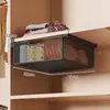 Estante de Almacenamiento para Armario Hogareño Cesta Colgante por Capas Gabinete sin Taladro Estante de Almacenamiento para Techo Gabinete Montado en Pared Cesta para Ropa Interior