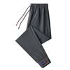 Verano Transfronterizo Nuevo Pantalón Fino de Seda de Hielo para Hombre Estiramiento Pierna Estudiante Deportes Pantalón Casual