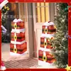 Caja de Regalo de Luces Navideñas con 60 Cajas Emisoras de Luz LED Colocadas Debajo del Árbol para Iluminación Navideña de Interior y Exterior y Decoración de Porche de Arte en Hierro