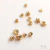 Relleno de Oro de 14K Color Duradero Flor Cortada en Rodajas Piezas Planas Pulsera Hecha a Mano DIY Rueda Espaciadora de Flor Cortada Cuentas Sueltas