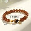 Pulsera Nueva de Calcedonia Caramelo Chino Ojo de Tigre Amarillo con Cuentas para Mujer Gran Gedali Ágata Blanca Pulsera de Gato Venta al por Mayor