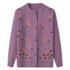 Ropa de Punto para Abuela Anciana Otoño e Invierno Terciopelo Engrosado Ropa Exterior Femenina Madre Cárdigan de Punto Ropa Cálida para Ancianos