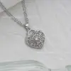 Collar con Colgante de Corazón Hueco Filigrana y Circonita para Mujer, Chapado en Cobre Plateado, No se Desvanece, Colgante de Lujo Ligero, Ajustable, Estilo Artístico Vintage