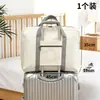 Bolsa de avión con logo redondo, bolsa de viaje portátil de gran capacidad, bolsa de almacenamiento plegable, se puede colgar en el asa del equipaje
