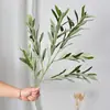 Flores Artificiales, Ramas de Olivo Realistas de 4 Ramas, 6 Ramas, 11 Ramas con Fruta, Plantas Artificiales, Hojas de Tela de Seda Verdes, Esquejes