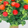 Amazon Fruta Artificial de Eucalipto de Siete Puntas Flor Artificial Decoración del Hogar Adornos de Plantas Verdes Accesorios para Fotos