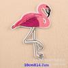 Bordado de flamingo de desenho animado adesivos de tecido termocolante patch para buraco DIY adesivos decorativos roupas infantis adesivos de bordado elétrico de grou patch aplique acessórios