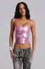Top Feminino 2026Y2K com Gola Halter e Costas Abertas, Camisa Base Slim Fit Elástica para Roupa Externa, Roupa Simples para o Dia a Dia