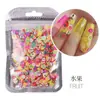 Acessórios de Nail Art Transfronteiriços, Fatias de Frutas de Argila Macia, Penas, Pedaços Mistos de Argila Macia, Adesivos de Beleza 1000 Peças