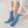 Calcetines finos de verano para mujer, de longitud media, de terciopelo, con borde de madera japonesa y orejas, de color liso, de fábrica Zhuji