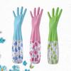 Guantes Largos, Guantes Domésticos para Lavar Platos y Ropa, Estilo Largo con Puños, Extra Largos, Duraderos, Impermeables para Limpieza de Cocina, Cálidos para Invierno