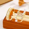 Anillo Exquisito Francés de Doble C con Perlas Set de Dos Piezas Elegante Versátil Zirconia Incrustada Anillo Abierto Ajustable para Mujer
