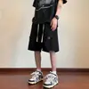 Shorts de Mezclilla Retro Americanos para Hombre, Nuevos de Verano Rasgados Lavados, Holgados Modernos Rectos de Cinco Puntos Versátiles