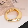 Pulsera de oro estilo europeo y americano para mujer, accesorio de brazalete abierto exagerado, joyería de brazalete plateado metálico brillante