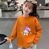 Camiseta Básica de Algodón Puro para Niñas para Primavera y Otoño, Ropa de Otoño para Bebé, Top de Cuello Redondo para Niños, Elegante Camiseta Rosa de Manga Larga