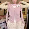 Conjunto Juvenil de Dos Piezas con Parches y Botones Estilo Coreano, Camiseta de Manga Larga para Mujer, Nuevo Estilo Dulce de Nicho para Primavera y Otoño, Top Corto