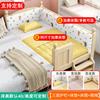 Cama infantil empalmada, cuna de madera maciza, cama plana para bebés, para niños y niñas, cama de princesa, mesita de noche ensanchada, artefacto de ensanchamiento