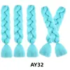 Perucas de Dreadlock de Fibra Sintética para Comércio Exterior Atacadista, Extensões de Cabelo Longo Tingidas em Degradê para Mulheres, Cabelo Trançado, Tranças Africanas Grossas