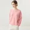 Terciopelo~Herbalife 75% Cachemir + 25% Seda de Morera Suéter Tejido para Mujer Ligero Estilo Hada Holgado Cálido Suéter Capa Base