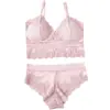 Conjunto de lencería de encaje transfronterizo con sujetador de espalda hueca, camisola cómoda de corte ajustado y bustier