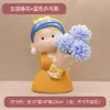 Ramo de tulipanes, decoración de mesa de resina, regalo para el Día del Maestro, arreglo floral para vinoteca, maceta de suculentas para mamá