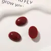 Parche Geométrico Ovalado de Resina de Color Sólido Estilo Coreano Zhentu, Materiales para Aretes, Accesorios para el Cabello, Fundas de Teléfono DIY