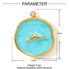 Brincos Pingente Estrela do Mar Árvore de Coco Óleo Pingando Férias Aço Titânio DIY Brincos Pingente Feminino Concha Aço Inoxidável Colar Acessórios de Joias