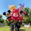 Balões de Folha de Animais de Desenho Animado de Mão com Varetas para Crianças, Adequados para Eventos em Shoppings e Joalherias, Presentes Atacado