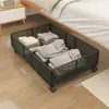 Caja de Almacenamiento con Ruedas para Debajo de la Cama Gabinete Extraíble Debajo de la Cama Bandeja Móvil para Ropa Plana Juguetes en Casa Estante de Almacenamiento Móvil