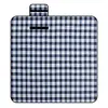 Manta de Piquenique Tapete de Piquenique Veludo Macio Impermeável Dobrável para Exterior Tapete de Piquenique 130x150cm Portátil Pied-de-Poule Preto Cobertura de Chão para Viagem Camping Praia Parque Gramado Viagens em Família Passeios de Primavera e