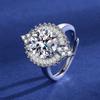 Anillo de Diamante Imitación Mosane Explosiones Transfronterizas Anillo de Mujer a Mozambique Joyería Anillo de Zirconia Anillo de Diamante Anillo de Boda Anillo de Pareja