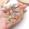 Joyas con Gotas de Aceite de Abeja Accesorios Colgante de Animales de Aleación Collar Pulsera Llavero Cadena de Teléfono Adorno Hecho a Mano