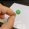 Anillo de Ágata Multicolor Estilo Nuevo, Anillo de Jade para Mujer, Montura de Anillo de Jade Ajustable, Anillo Elegante y de Moda para Mujer